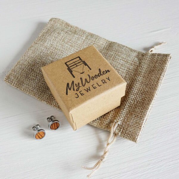 Eco friendly gift packaging with box and fabric pouch